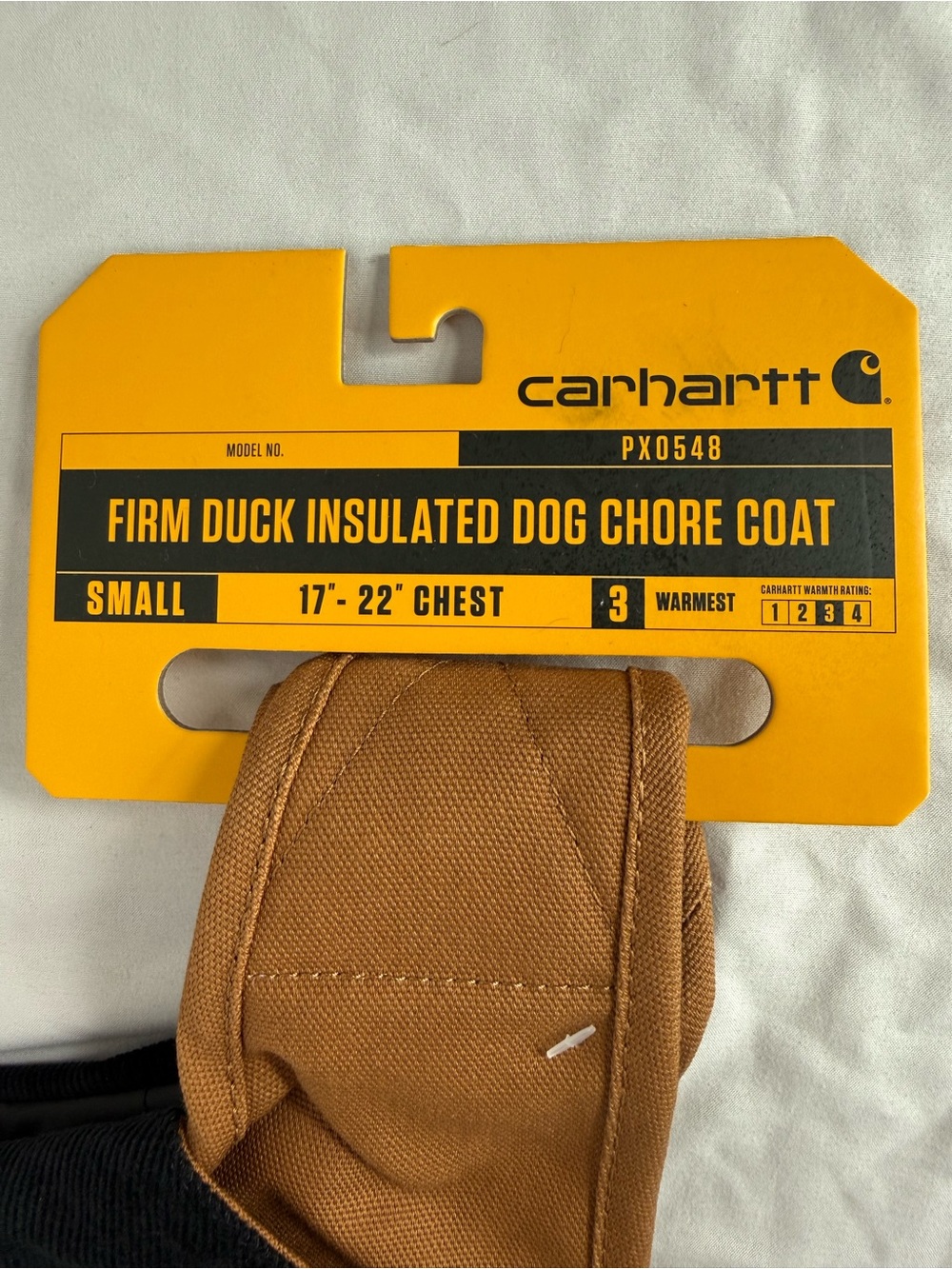 NEW NWT Carhartt Firm Duck Insulated Dog Chore Canvas Coat Jacket Size Small - Picture 4 of 12